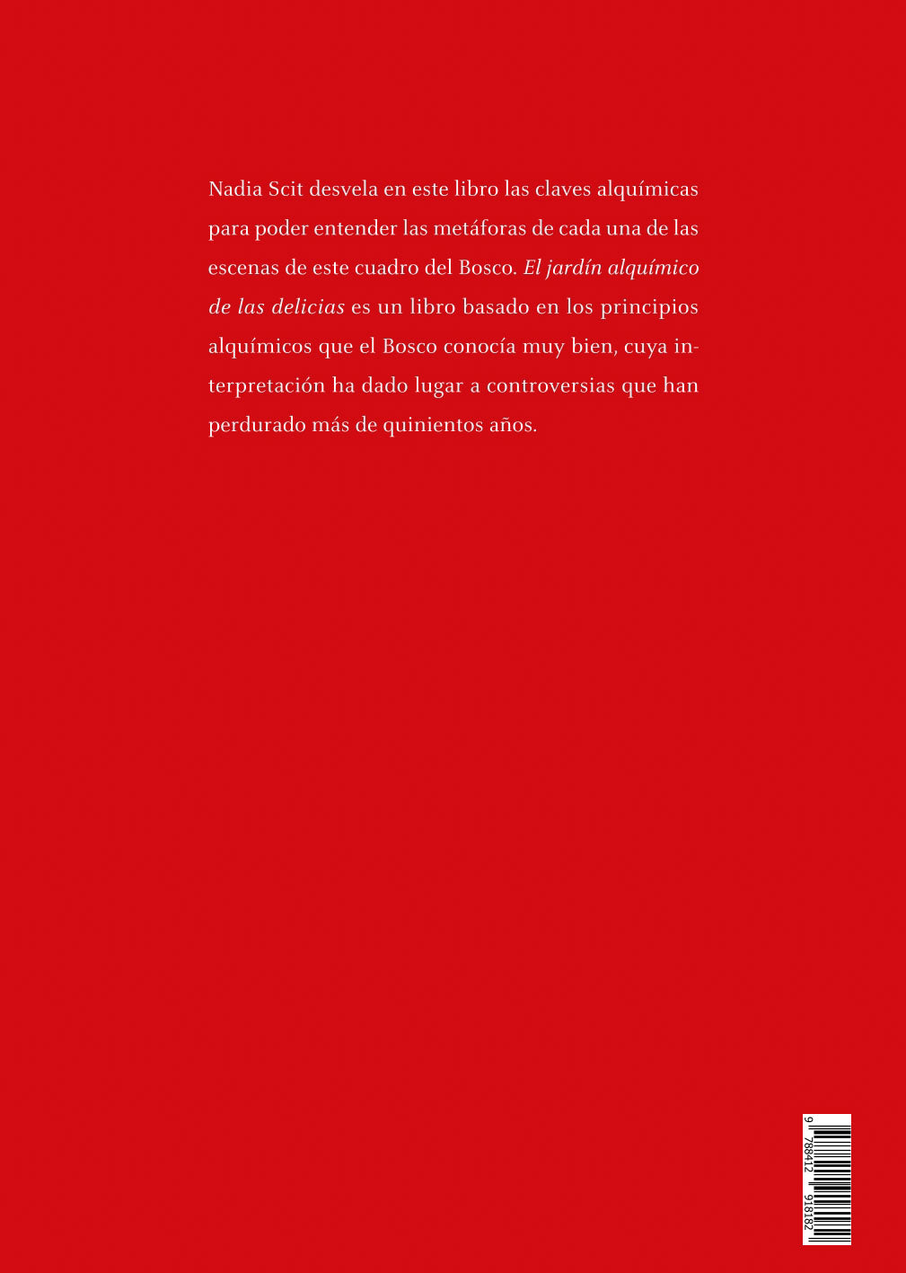Contracubierta libro el bosco el jardin alquimico de las delicias